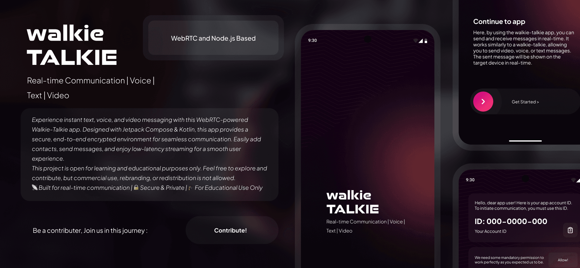 Walkie-Talkie — Real-Time Push-to-Talk Communication System